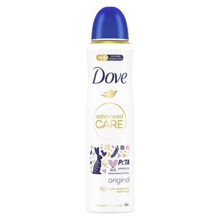 Dove Advanced Care Original Anti-perspirant Deodorant Spray with Triple Moisturising technology aerosol for 72 hour protection 150 ml
